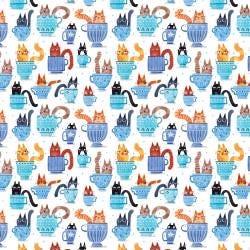 Garden Cats Fat Quarter Bundle by Terry Runyan for Benartex